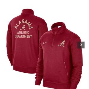 Nike Alabama Athletic Department Department Embroidered 1/4 Zip Pullover